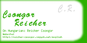 csongor reicher business card